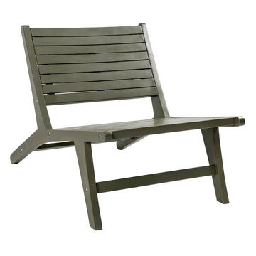 Leo Mid-Century Modern Wood Armless Outdoor Patio Chair